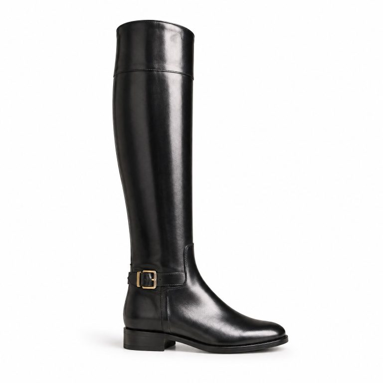 The Riding Boot — Knee-High Black Leather Riding Boot